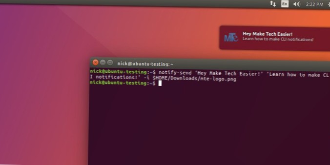 Sådan får du beskeder til terminalkommandoer på Linux