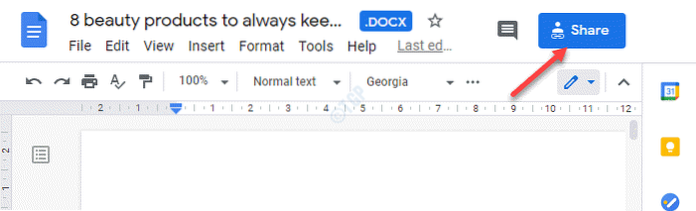 Cómo recuperar la barra de herramientas que falta en Google Docs
