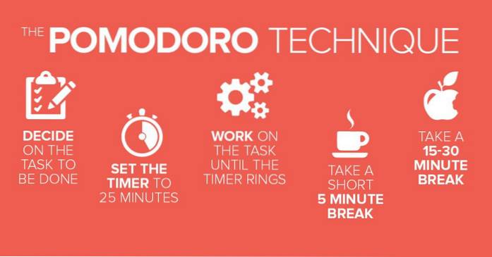 Hoe u uw werk kunt doen met de Pomodoro-techniek