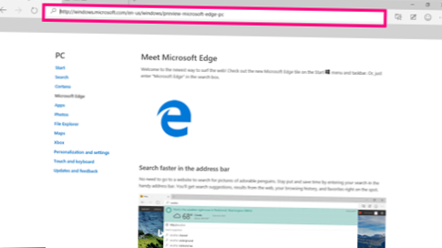 comment masquer la barre de recherche sur Microsoft Edge