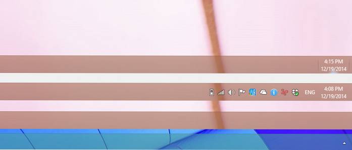 Come nascondere le icone della barra delle applicazioni e modificare l'area di notifica in Windows 8