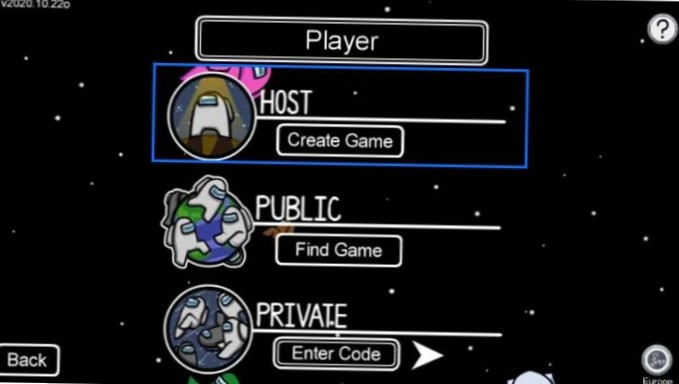 Hvordan være vert for et Among Us-spill på Windows 10