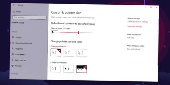 Cum se îmbunătățește vizibilitatea indicatorului mouse-ului pe Windows 10