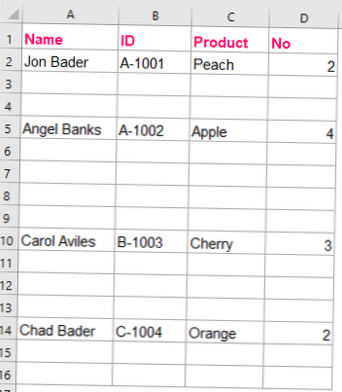 how to insert specific number of rows at fixed intervals in excel