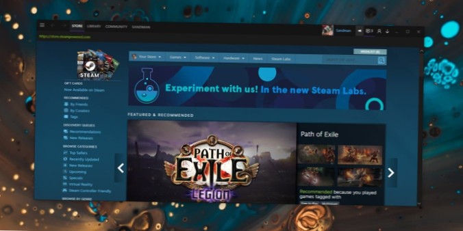 Jak nainstalovat Steam skin na Windows 10
