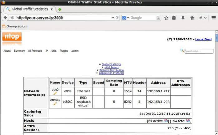 Cómo instalar y configurar Ntop para monitorear la red en Ubuntu