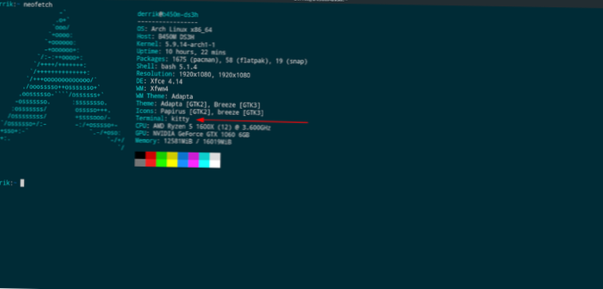 Hvordan installere og tilpasse Kitty terminalemulator på Linux