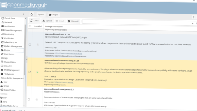 Jak nainstalovat a nastavit plugin Plex na OpenMediaVault