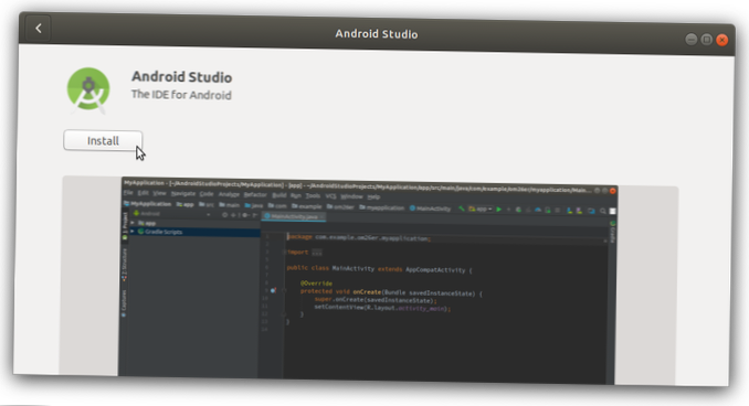Jak nainstalovat Android Studio v Ubuntu