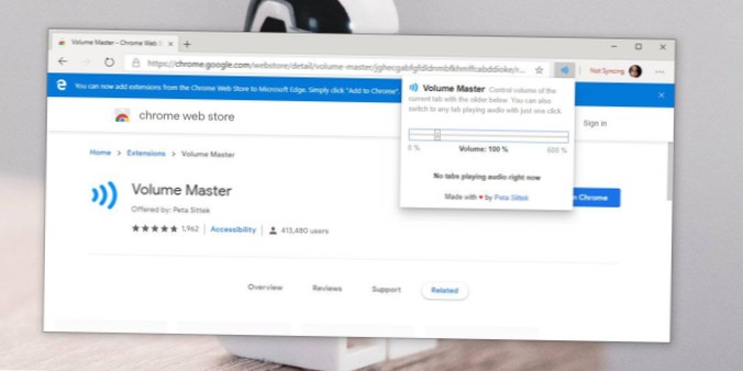 Chrome-extensies installeren in Chromium Edge op Windows 10