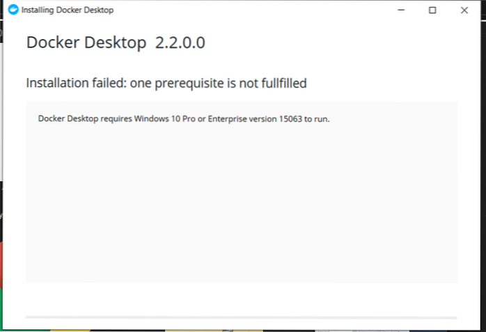 How to install Docker on Windows 10 Home