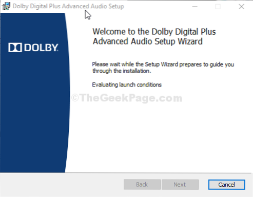 How to install Dolby Audio in Windows 10