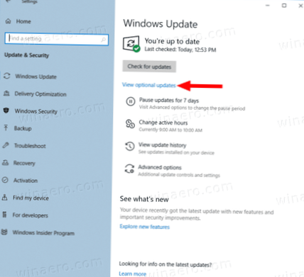 Slik installerer du valgfrie oppdateringer på Windows 10