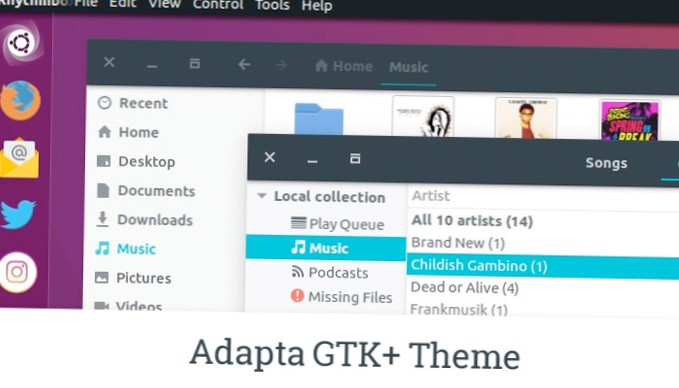 Jak nainstalovat barevnou sadu motivů Adapta GTK v systému Linux