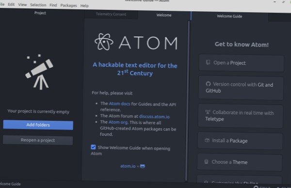 How to install the GitHub Atom code editor on Linux