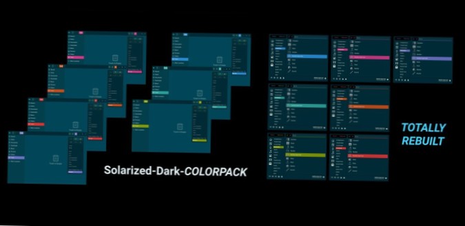 Jak nainstalovat motiv Solarized Dark Colorpack GTK na Linux