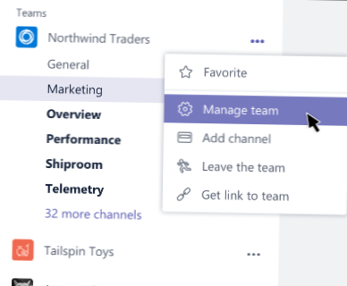 Comment quitter une équipe Microsoft