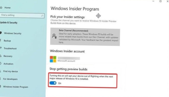 Hur man lämnar Windows Insider-programmet nu