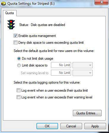 Cum să limitați utilizarea spațiului pe disc de către utilizatori în Windows 7