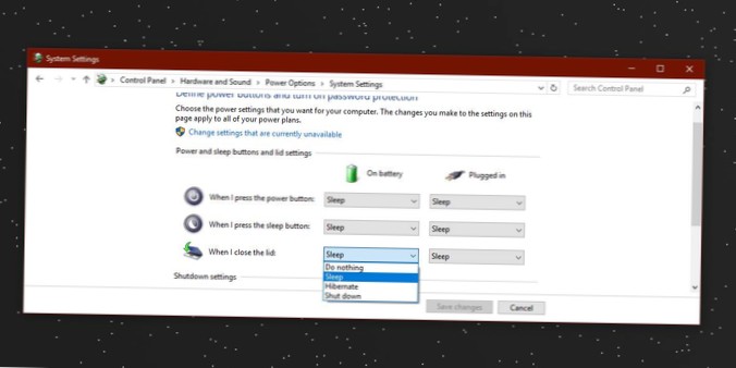 Como bloquear o Windows 10 ao fechar a tampa do laptop