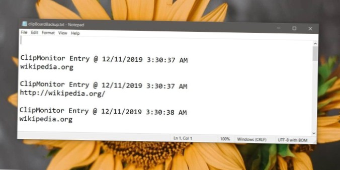 Como registrar entradas da área de transferência no Windows 10