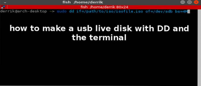 How to Make a Linux USB Live Disk with the Terminal