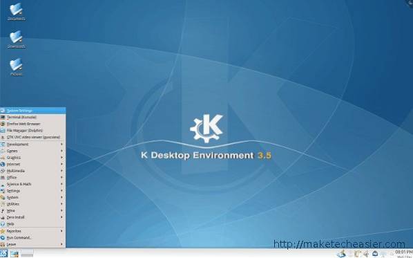 Jak může KDE 4 vypadat jako KDE 3