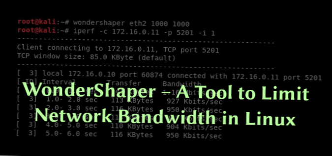 Sådan håndteres båndbredde på Linux med Wondershaper