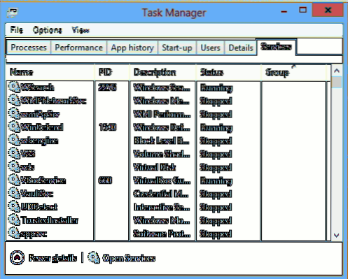 How To Manage The Windows Services In Windows 8