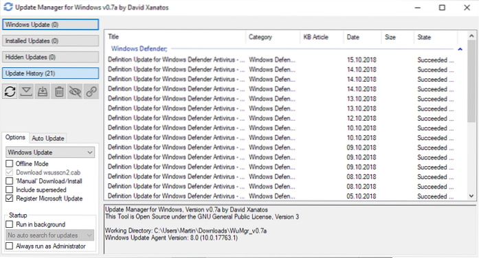 Windows-updates beheren met WuMgr