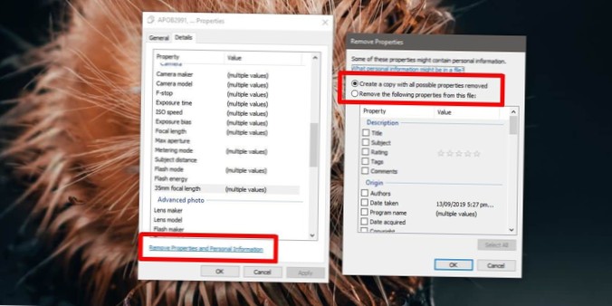Comment supprimer en masse les données EXIF des photos sous Windows 10