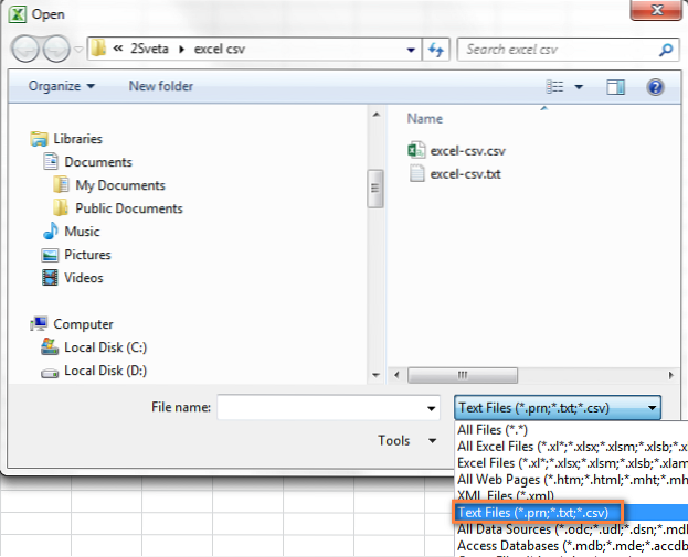 How To Open CSV File using Microsoft Excel