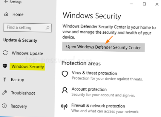 Hur man öppnar Windows Defender på Windows 10