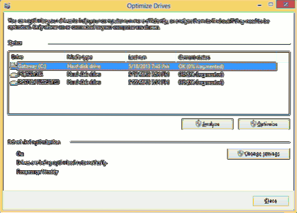 How to Optimize Drives in Windows 8 to Improve Performance