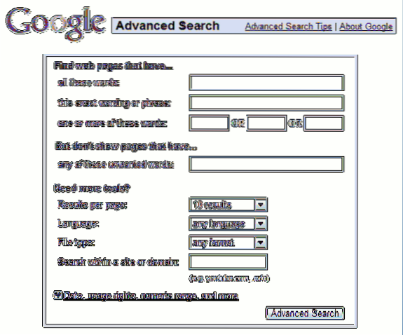 Jak provádět vyhledávání na webu pro konkrétní jazyk na webu