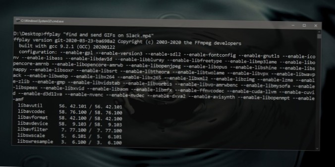 Jak odtworzyć wideo za pomocą FFMPEG w systemie Windows 10