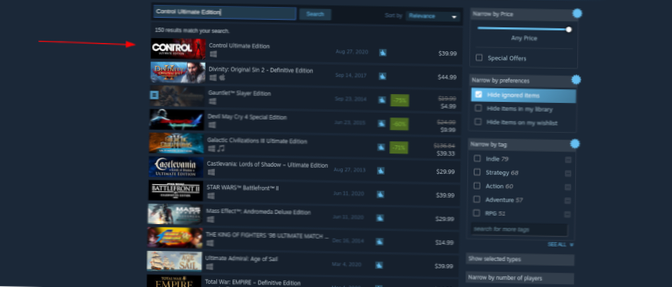 Come giocare a Control Ultimate Edition su Linux