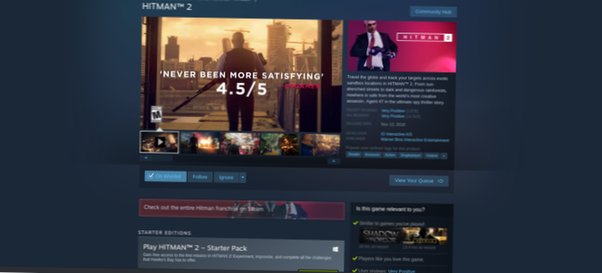 Jak hrát Hitman 2 na Linuxu