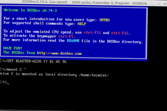 Como jogar jogos MS-Dos no Linux com DOSBox