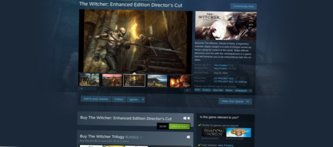 Como jogar The Witcher Enhanced Edition Director's Cut no Linux