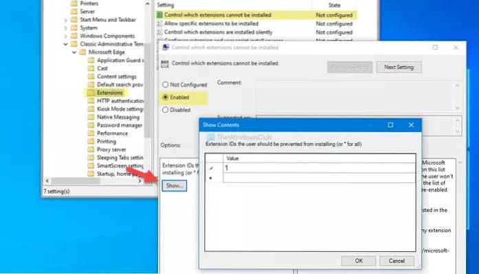 How to Prevent Installing Extensions in Microsoft Edge