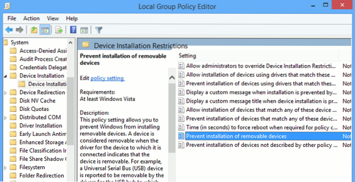 Cum să împiedicați utilizatorii să instaleze dispozitive amovibile în Windows