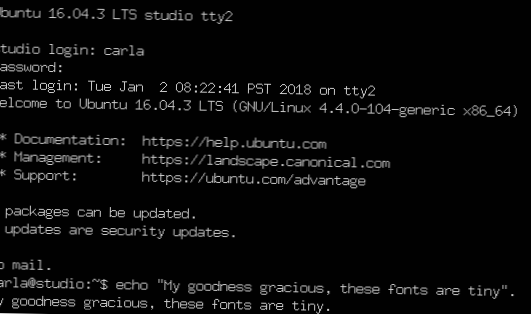 Vorschau von Schriftarten in der Befehlszeile unter Linux