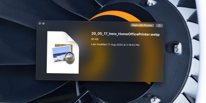Comment prévisualiser des fichiers Webp avec Quick Look sur macOS