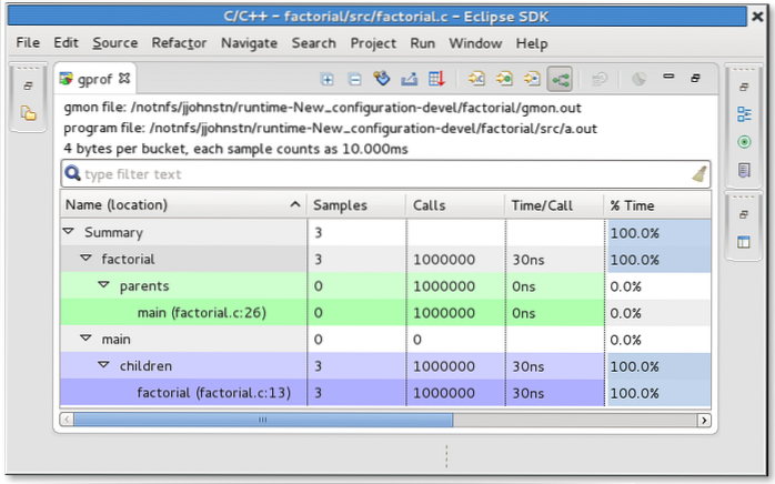 How to Profile a C program in Linux using GNU gprof