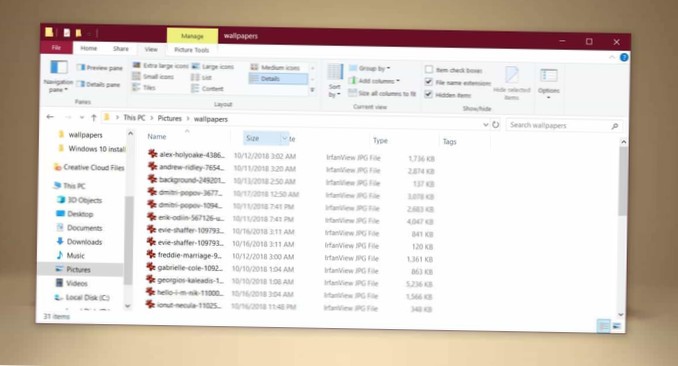 So ordnen Sie Spalten im Datei-Explorer unter Windows 10 neu an