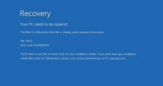How to Rebuild Boot Configuration Data File in Windows 10