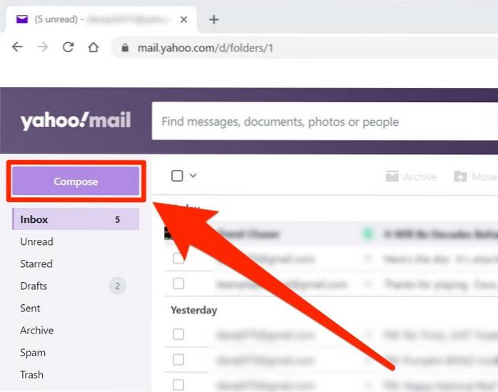 Cum să primiți mesaje Yahoo de la un client de e-mail desktop pe Mac