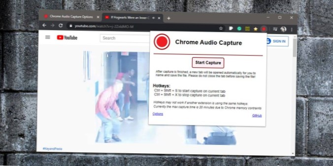 Sådan optages lyd fra en fane i Chrome