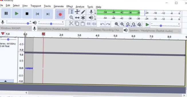 How to record audio from an app on Windows 10 with Audacity